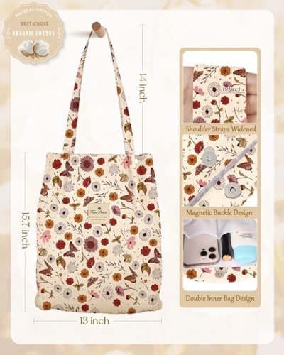 Miss Adola 2 Pack Corduroy Tote Bag with Pouch for Women - Image 4