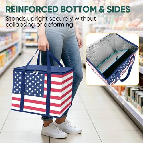 BALEINE 1PK Insulated Reusable Grocery Bag, Heavy Duty Shopping Tote - Image 3