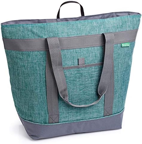 Jumbo Insulated Cooler Bag - Heavy Duty Soft Insulated Grocery Bag (Green) by CreativeGreenLife