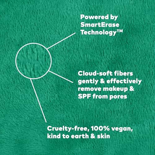 The Original MakeUp Eraser 7-Day Set, Erase All Makeup with Just Water, Including Waterproof Mascara, Eyeliner, Foundation, Lipstick, Sunscreen, and More! Recycled Green, 7 ct. - Image 4