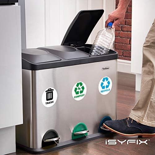 iSYFIX Recycle Sticker for Trash Can, 6 Pack, 5 inch - Image 5