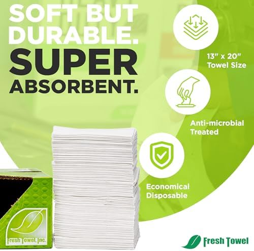 Fresh Towel Foodservice Wipes, 150 Count, 13x20 Cleaning Towels Box - Image 4
