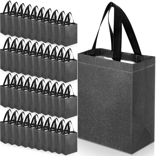 Eccliy 80 Pcs Reusable Gift Bags, Medium, Dark Grey by Eccliy