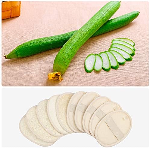 10-Pack Exfoliating Loofah Sponge Pads - Natural Luffa & Terry Cloth, Body Scrubbers for Shower & Bath Mooerca 1 - Image 6