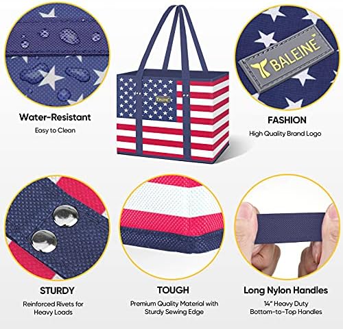 BALEINE 1PK Reusable Grocery Bags, Heavy Duty Shopping Tote Bag - Image 3