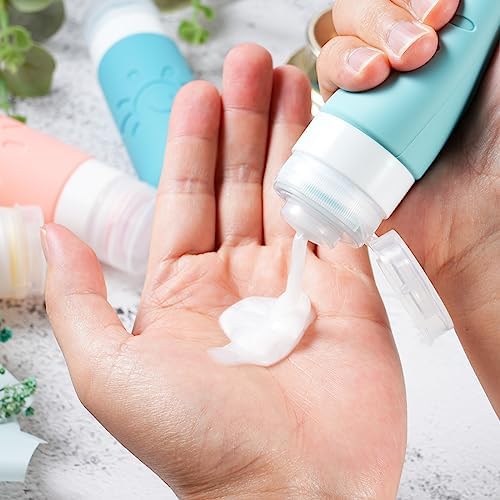 Zafit Travel Bottles for Toiletries, TSA Approved Travel Containers 3oz Leak Proof Travel Tubs Refillable Liquid Travel Accessories for Shampoo Conditioner Lotion Body Wash(Multicolored B) - Image 6