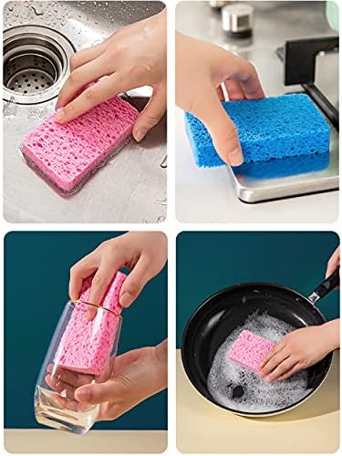 METUUTER Kitchen Sponges 12 Pack Natural Cellulose for Non Scratch Cleaning - Image 6