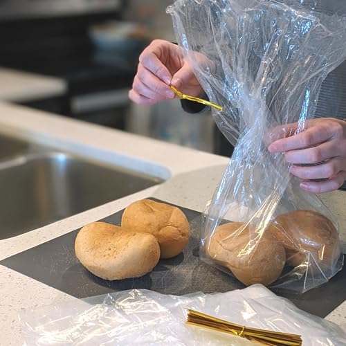 Reusable Plastic Bread Bags for Homemade Bread - 50 Pack Clear Bag with Ties For An Airtight Moisture-free Preservation and Storage - Loaf For Home Bakers and Bakery Owners - Image 6