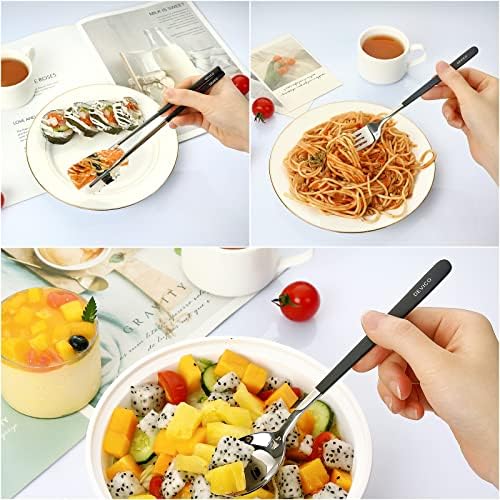 DEVICO Camping Utensils, Full-Size Reusable Silverware for Lunch Adult - Image 3