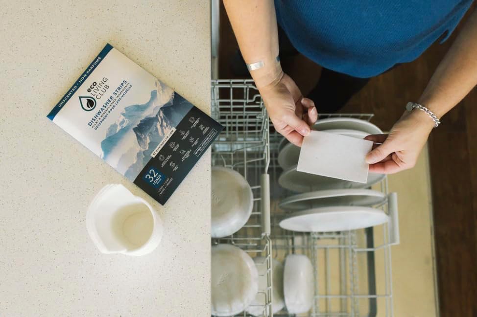 Dishwasher detergent strips sheets unscented lightweight plastic free - Image 5