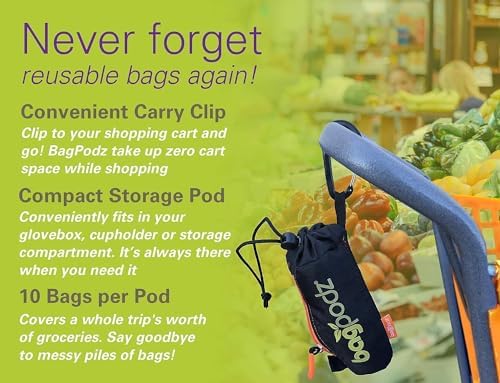 Reusable Grocery Bags, Foldable Shopping Bags in Pod, 10 Pack - Image 6