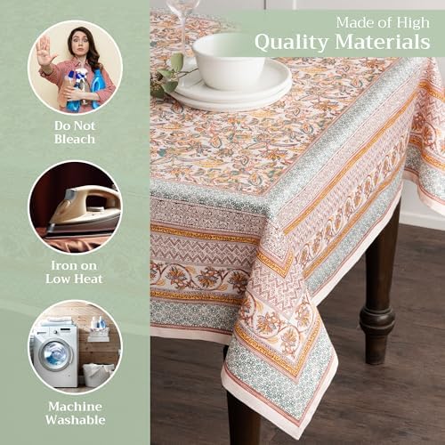 Maison d' Hermine Table Cloth Rectangle Table Reusable 100% Cotton 60"x90" - Image 3
