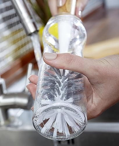 Full Circle Upstanding Bottle Brush, Deep Cleans Water Bottles, White - Image 2