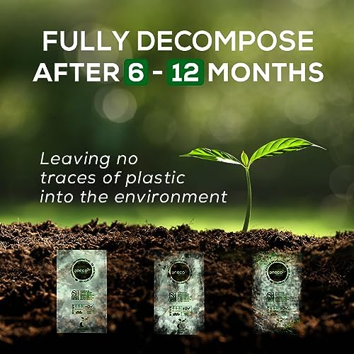 ANECO 100% Home Compostable Food Waste Bags, 1.6 Gallon, 50 Count - Image 5