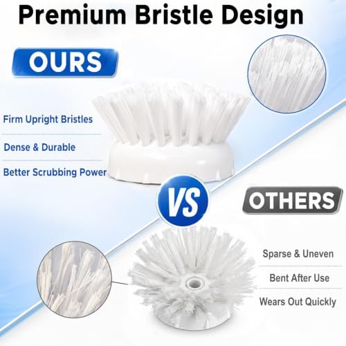 4 Pack Palm Brush Refills for OXO Soap Dispensing Dish Brush, White - Image 6