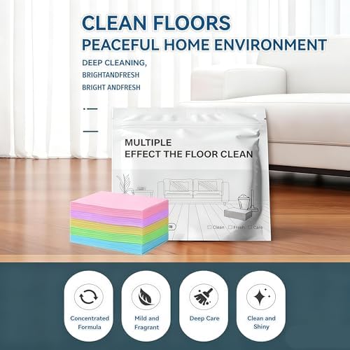 2026 New Multiple Effect The Floor Clean, Floor Cleaning Tablets, Multi Effect Floor Cleaner, Concentrated Cleaner for Hardwood, Tile, Laminate & More (Pink, 100 Pcs) - Image 3