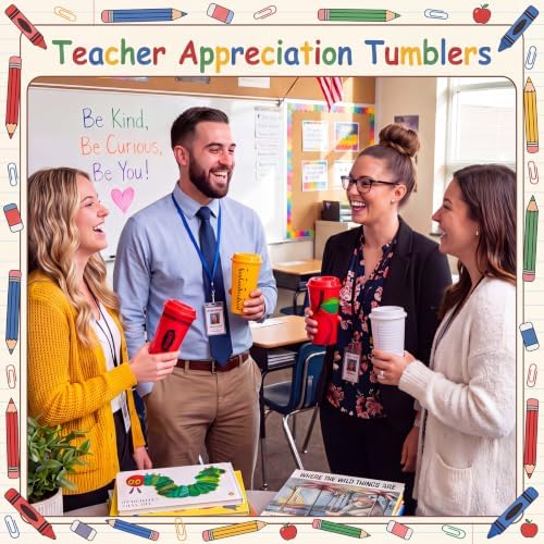 LemonRoad 12 Pack Back to School Teacher Gifts 16 oz Reusable Coffee Cups - Image 6