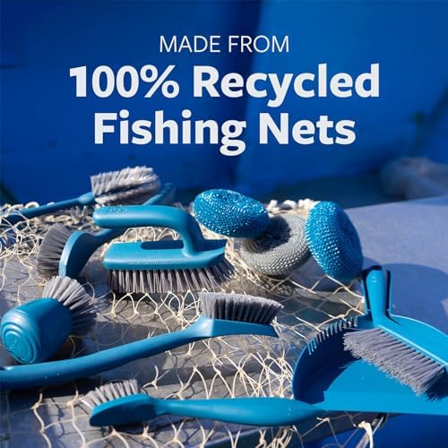Full Circle Clean Ocean, Variety Dish Brush Pack - Dish Brush, Bottle Brush, and Heavy-Duty Scrub Brush - Sustainably Made 100% from Recycled Ghost Fishing Nets, Safe for Cast Iron & Nonstick - Image 5