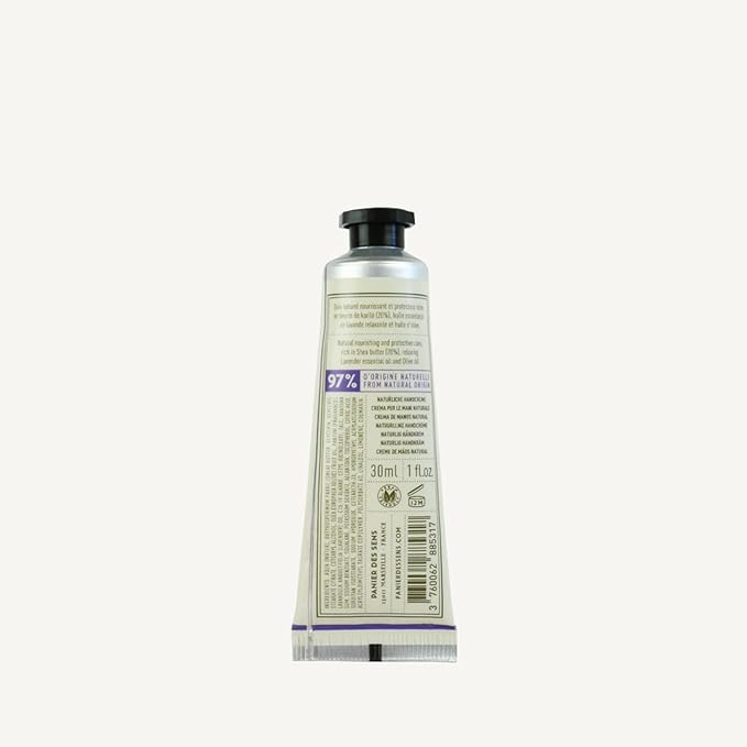 Panier des Sens - Christmas Limited Edition - Lavender Mini Hand Cream for Dry & Cracked Hands - 97% Natural Ingredients - Shea Butter & Olive Oil - Nourishing Hand Care Gift - Travel Size 1 Fl Oz