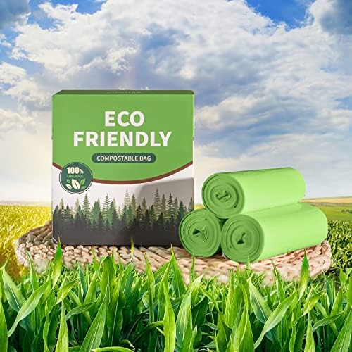 Compostable Trash Bags 2.6 Gallon 100 Counts Compost Small Garbage Bag for Kitchen Bathroom BPI Certified, Green - Image 7