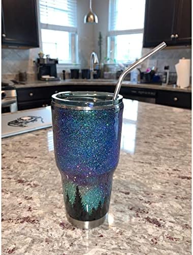 Set of 4 Reusable Metal Straws, 10.5'' Long Stainless Steel Straw with Cleaning Brushes and Case, Drinking for 30 oz and 20 oz Tumblers. - Image 6