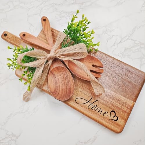 Housewarming Gifts New Home Gift Idea 2026, First Home Gift for Women Men Homeowner, Closing Gifts for Home Buyers, Wooden Cutting Boards Gift Set, New Apartment Essentials New Adventure New Memories by ACUDUDOMA
