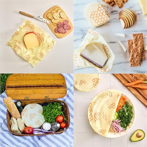 Bee's Wrap Beeswax Food Wraps, 3 Medium Pack - Honeycomb - Image 5