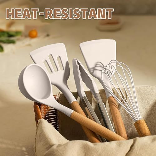Umite Chef Food Grade Thickened Silicone (Stainless Steel Core) Kitchen Gadgets Tools Set - Kitchen Cooking Utensils Set, Heat Resistant Kitchen Spatula Tools Set - Image 4