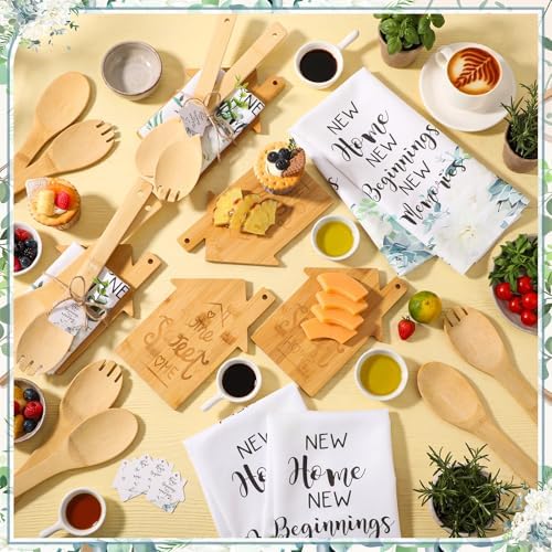 Geelin 31 Pcs Housewarming Gift Set, House Shape Cutting Board Towels - Image 6