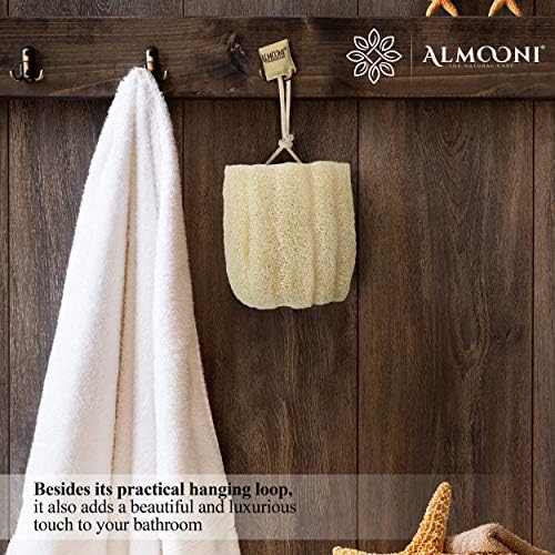 ALMOONI Natural Loofah Body Scrubber, Egyptian Loofah Sponge, 3 Count - Image 5