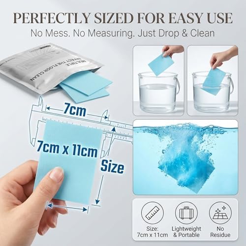 Multi-Surface Floor Cleaning Tablets, Multiple Floor Cleaner 100 Piece Multi Effect Clean Quick Shine Cleaner Sheets, Dissolvable Efficient Care Agents for Mopping Hardwood(Purple -200pcs) - Image 6