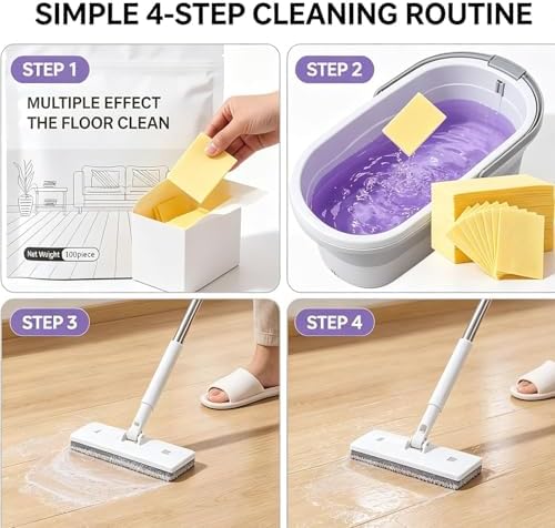100 Piece Floor Cleaning Tablets Multi-Surface Cleaner, Multi-Surface Floor Cleaning Tablets, Dissolvable Pre-Measured Concentrated Cleaner for for Hardwood Laminate Tile & RV Walls (Camellia) - Image 7