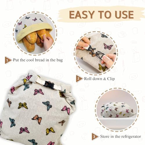 2 Pack Beeswax Bread Bags for Homemade Bread with Zipper, Large 13x17'' Reusable Beeswax Sourdough Bread Storage Bag, Keep Loaves Fresh Longer, Freezer Safe & Airtight, Natural, Zero Waste - Image 4