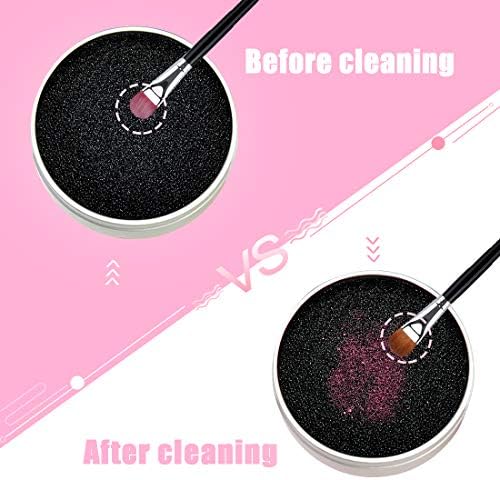 TailaiMei 4 Pack Color Removal Cleaner Sponge, Quickly & Easily Clean Makeup Brushes Without Water or Chemical Solutions Eliminating Drying Time - Switch Eyeshadow Colored Immediately - Image 2