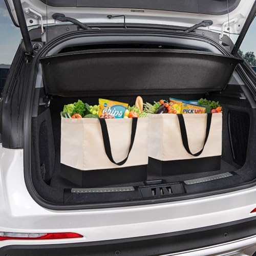 Extra Large Canvas Tote Bag with Pockets, Reusable Grocery Bags Heavy Duty - Image 2