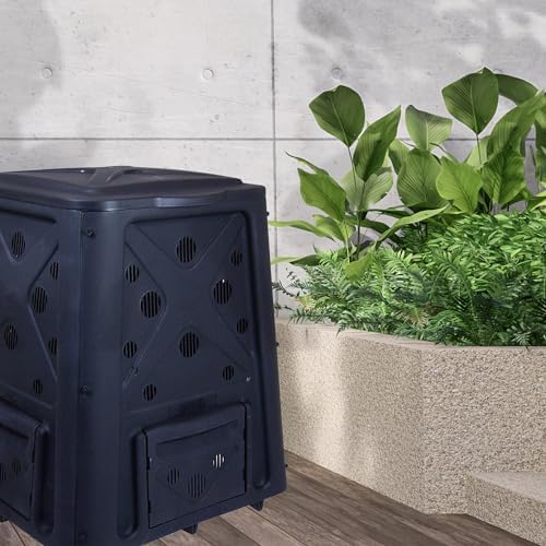 Redmon Outdoor Compost Bin with Lift Off Lid, 65 Gallon, Black - Image 5