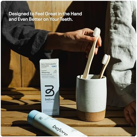 Before | Bamboo Toothbrush | 100% Biodegradable | Helps Improve Oral Health - Image 3