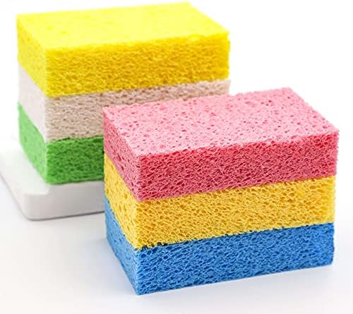 ARCLIBER 6 Pack Thick Cellulose Scrub Sponges Non-Scratch Kitchen by ARCLIBER