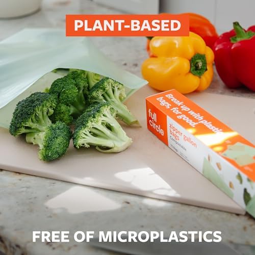 Full Circle Home Compostable Zipper Bags, Resealable Food-Safe Bags, 25ct - Image 3