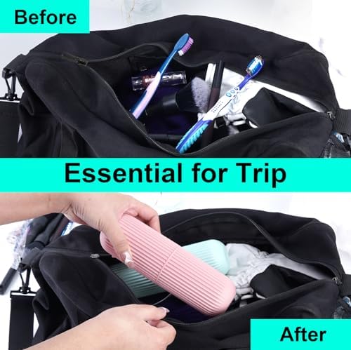 UCEC Travel Toothbrush Case, Toothbrush Holder Travel (Green, Pink) - Image 6