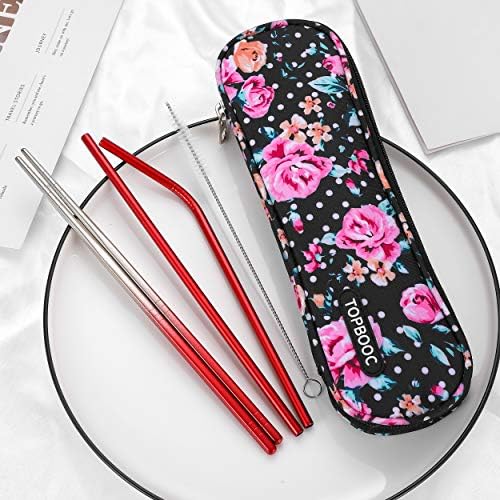 Travel Utensils,Reusable Silverware Set To Go Portable Cutlery Set with a Waterproof Carrying Case for Lunch Boxes Workplace Camping Picnic (GraRed) - Image 4