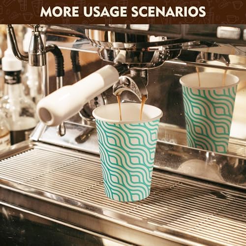 YEEHAW 16 oz Coffee Cups with Lids, Green, 100 Pack - Image 5