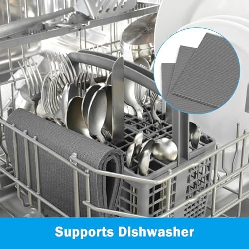 HOMEXCEL 10PK Swedish Dishcloths for Kitchen, Absorbent Dish Cloths, 7x6in - Image 6