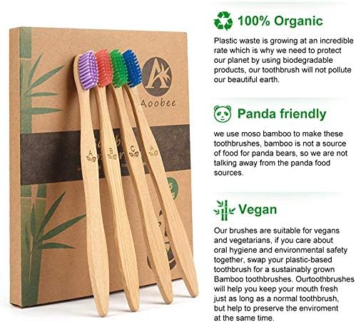 12 Pack Bamboo Toothbrushes, Biodegradable Bamboo Toothbrush, BPA Free Soft Bristles, Eco-Friendly Compostable Natural Wooden Toothbrush, Organic Charcoal Wood ToothBrushes (Multi-Color) - Image 3