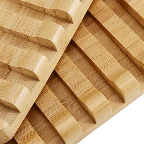 6 Pack Bamboo Soap Dishes, Self Draining Soap Tray with Slanted Waterfall Design, Bar Soap Holder for Shower, Bathroom, Kitchen, Sinks and Countertop, 5.1 x 3.5 x 0.7 Inch - Image 3