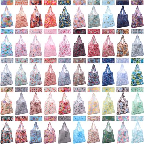 Paterr 50 Pack Reusable Grocery Bags Foldable Shopping Tote by Paterr