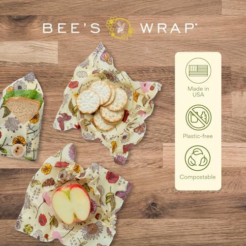 Bee's Wrap Beeswax Food Wraps, 3 Pack Assorted - Meadow Magic - Image 6