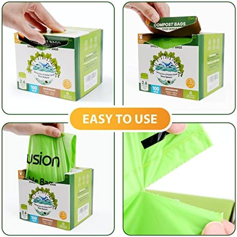Compostable Bags,Trash bags 13+ gallon tall kitchen, Compostable Trash Lawn & Leaf Yard Waste Bags,Kitchen Compost Trash Bin Compatible,Extra Thick1.01 Mills,Certified by BPI and OK Compost(50count) - Image 6