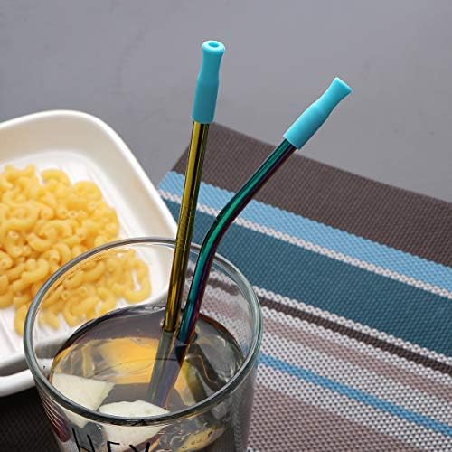 Travel Utensils Set with Case Reusable Portable Cutlery Set Stainless Steel 8pcs Including Dinner Knife Fork Spoon Chopsticks Straws(Rainbow) - Image 6