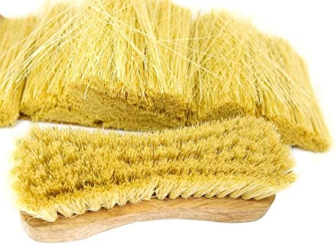 All-Natural Wooden Scrub Brush Set – 12 Pack | Tampico Bristle Scrub Brushes for Cleaning | Soft Floor Scrubber for Tile, Grout, Bathroom, Kitchen & Delicate Surfaces | Commercial Cleaning Supply - Image 4